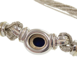 美品 ティファニー ヴィンテージ マルチストランド シルバー925 K18YG ラピスラズリ ネックレス 0535【中古】TIFFANY&Co.