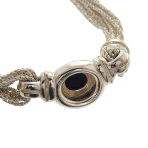 美品 ティファニー ヴィンテージ マルチストランド シルバー925 K18YG ラピスラズリ ネックレス 0535【中古】TIFFANY&Co.