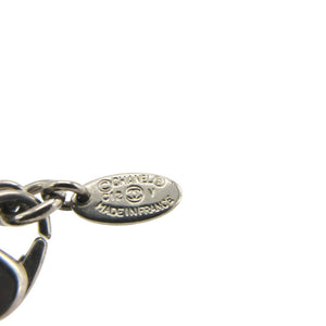 美品 シャネル ココマーク C12V ネックレス メタル/ラインストーン シルバー 0548【中古】CHANEL