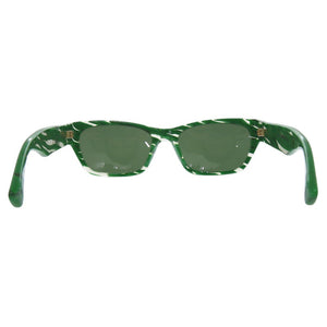 新品同様 ボッテガヴェネタ サングラス 総柄 ウェリントン マーブルカラー プラスチック グリーン 0549 BOTTEGAVENETA