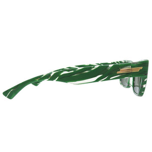 新品同様 ボッテガヴェネタ サングラス 総柄 ウェリントン マーブルカラー プラスチック グリーン 0549 BOTTEGAVENETA