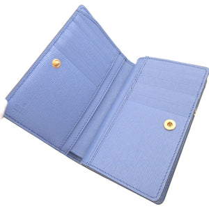 新品同様 グッチ レザー 772640 パープル 紫 2つ折り財布 財布 0558【中古】GUCCI