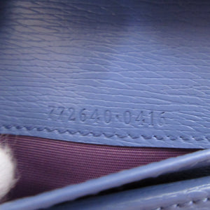 新品同様 グッチ レザー 772640 パープル 紫 2つ折り財布 財布 0558【中古】GUCCI