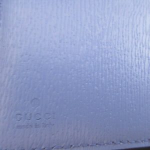 新品同様 グッチ レザー 772640 パープル 紫 2つ折り財布 財布 0558【中古】GUCCI