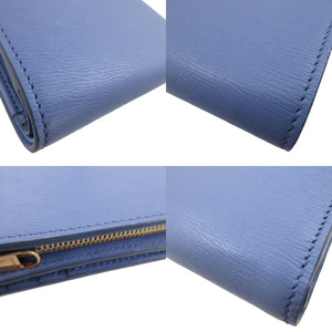 新品同様 グッチ レザー 772640 パープル 紫 2つ折り財布 財布 0558【中古】GUCCI