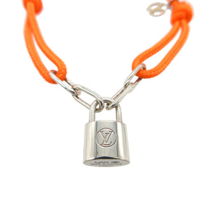 新品同様 ルイ ヴィトン コード ブレスレット ブラスレ ロックイット C90257 シルバー925 オレンジ/シルバー LV 0573【中古】LOUIS VUITTON