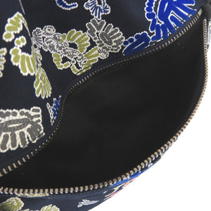 美品 ジルサンダー 総柄 リュック デイパック キャンバス ネイビー 0590【中古】JIL SANDER