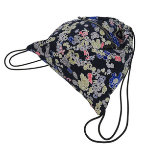 美品 ジルサンダー 総柄 リュック デイパック キャンバス ネイビー 0590【中古】JIL SANDER