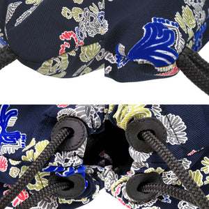 美品 ジルサンダー 総柄 リュック デイパック キャンバス ネイビー 0590【中古】JIL SANDER