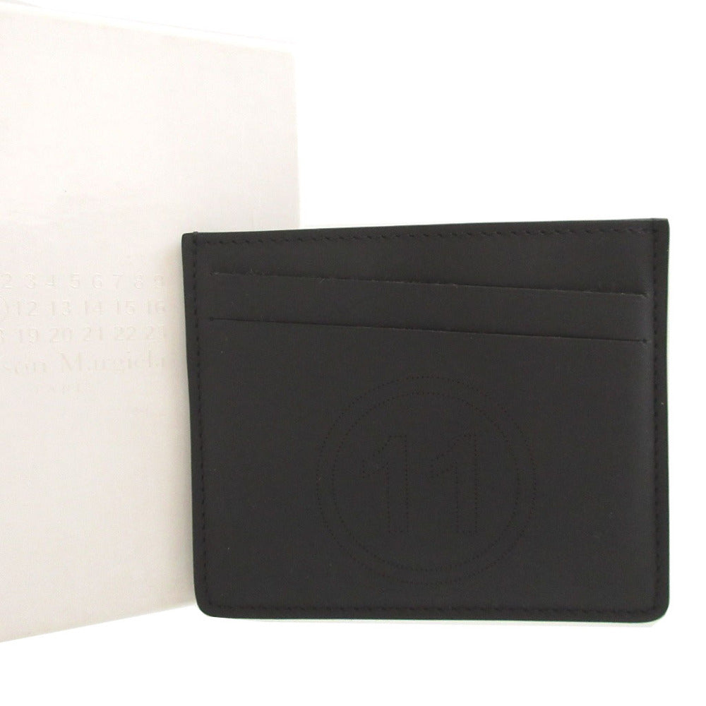 美品 メゾンマルジェラ S35UI0432 レザー ブラック 黒 カードケース 0595【中古】Maison Margiela
