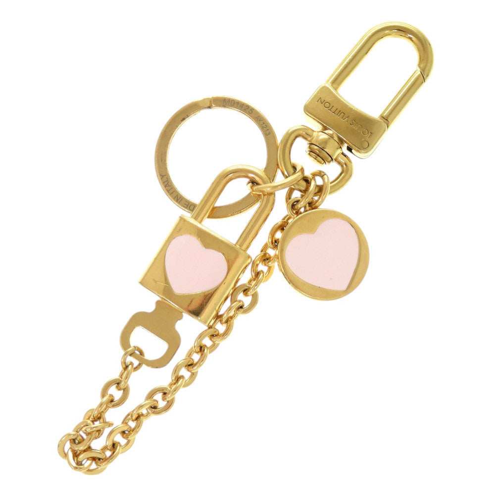 ルイ ヴィトン キーホルダー カドゥナ LV ハート M01425 メタル ゴールド ピンク キーホルダー チャーム LV 0598【中古】LOUIS VUITTON