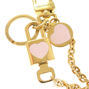 ルイ ヴィトン キーホルダー カドゥナ LV ハート M01425 メタル ゴールド ピンク キーホルダー チャーム LV 0598【中古】LOUIS VUITTON
