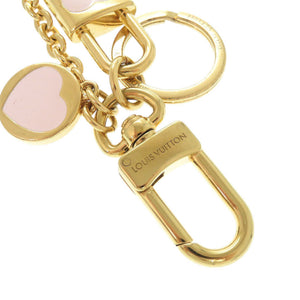 ルイ ヴィトン キーホルダー カドゥナ LV ハート M01425 メタル ゴールド ピンク キーホルダー チャーム LV 0598【中古】LOUIS VUITTON
