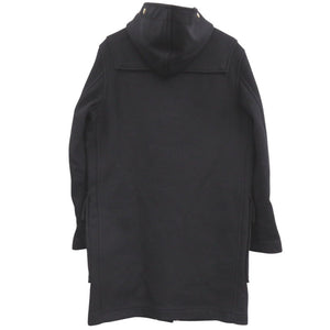 バーバリー チェック ウール/ポリアミド ブラック ダッフルコート 黒 0600【中古】BURBERRY