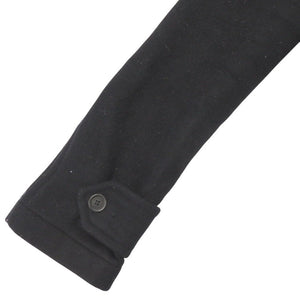 バーバリー チェック ウール/ポリアミド ブラック ダッフルコート 黒 0600【中古】BURBERRY