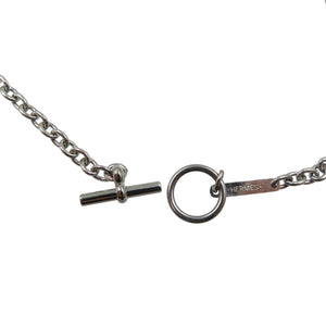 美品 エルメス カルーゼル メタル バッファローホーン シルバー ブラック ブラウン ネックレス 0620【中古】HERMES