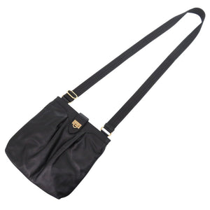 美品 サルヴァトーレフェラガモ ガンチーニ AU-21/D442 レザー ブラック ショルダーバッグ 黒 0622【中古】Salvatore Ferragamo