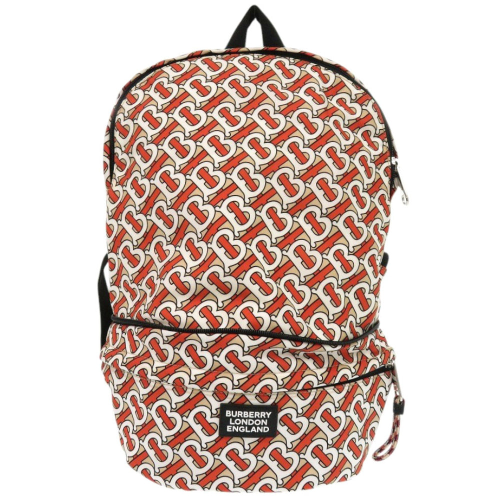 美品 バーバリー 2way TBロゴ ナイロン オレンジ リュック ウエストポーチ 0639【中古】BURBERRY