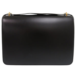 新品同様 バーバリー Dリング レザー ブラック ショルダーバッグ 黒 0640【中古】BURBERRY