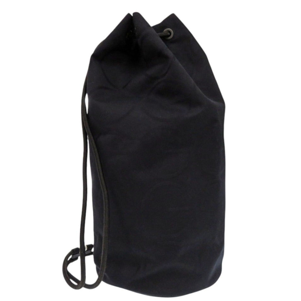 美品 グッチ ボンサック 巾着 123438 キャンバス ブラック ショルダーバッグ 黒 0641【中古】GUCCI