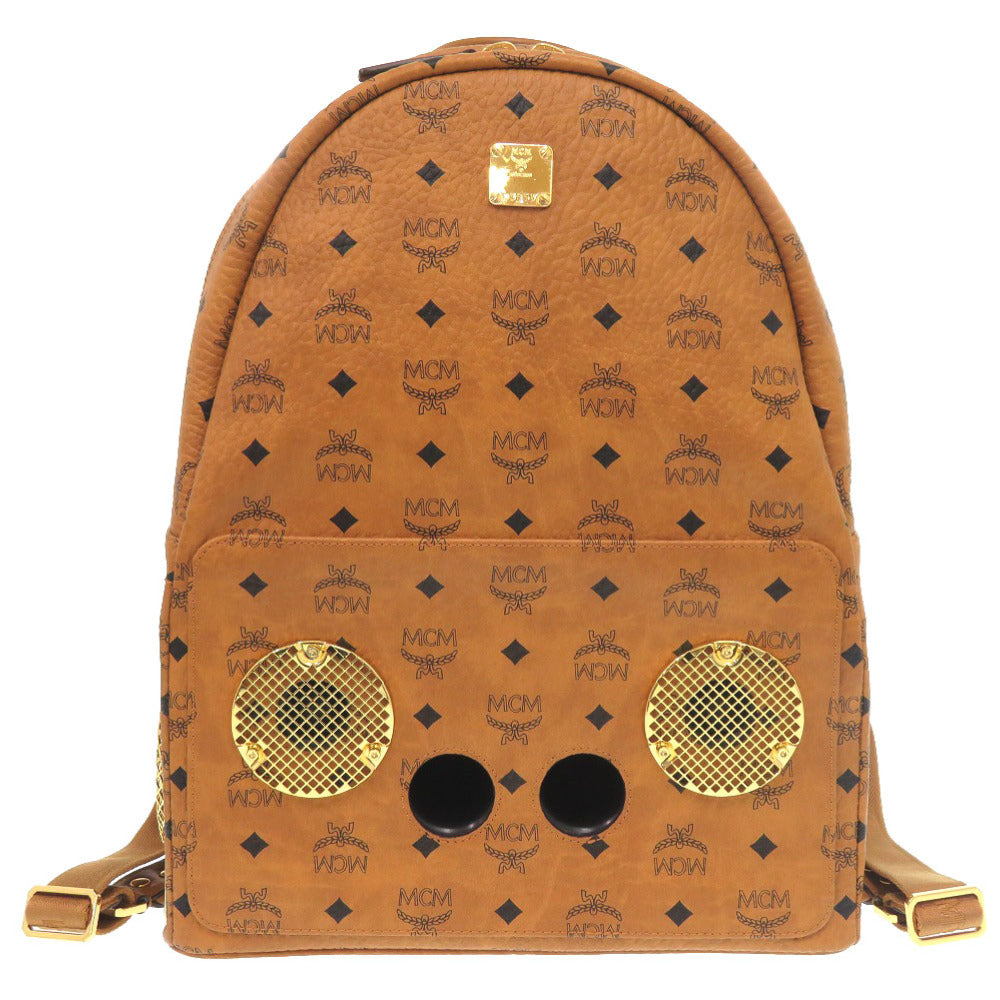 美品 エム シー エム ヴィセトス スピーカー バックパック リュックサック 茶 0643 【中古】 MCM