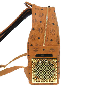 美品 エム シー エム ヴィセトス スピーカー バックパック リュックサック 茶 0643 【中古】 MCM