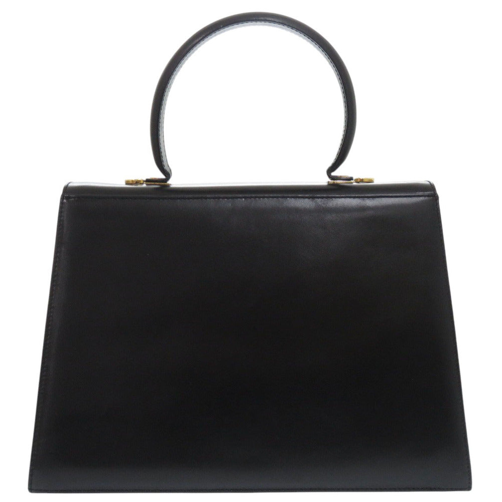 美品 サルヴァトーレフェラガモ 2WAY ガンチーニ O21 2181 カーフレザー ブラック ハンドバッグ 黒 0662【中古】Salvatore Ferragamo