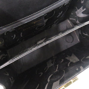 美品 サルヴァトーレフェラガモ 2WAY ガンチーニ O21 2181 カーフレザー ブラック ハンドバッグ 黒 0662【中古】Salvatore Ferragamo