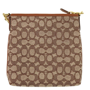 新品同様 コーチ CH491 ディズニー ロゴパッチ ミッキー キャンバス レザー ブラウン ショルダーバッグ 0668【中古】COACH