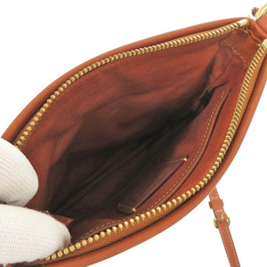 新品同様 コーチ CH491 ディズニー ロゴパッチ ミッキー キャンバス レザー ブラウン ショルダーバッグ 0668【中古】COACH