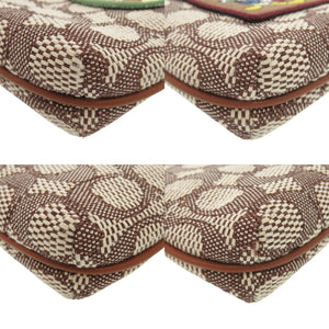 新品同様 コーチ CH491 ディズニー ロゴパッチ ミッキー キャンバス レザー ブラウン ショルダーバッグ 0668【中古】COACH