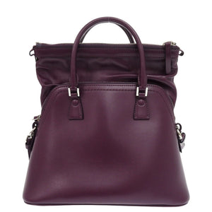 未使用品 メゾン マルジェラ 5AC A56WG0082 レザー パープル 2wayハンドバッグ 紫 0691【中古】Maison Margiela