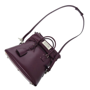 未使用品 メゾン マルジェラ 5AC A56WG0082 レザー パープル 2wayハンドバッグ 紫 0691【中古】Maison Margiela