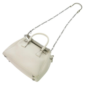 美品 メゾン マルジェラ 5AC 2WAY ハンドバッグ S56WD0072 ショルダーバッグ 2ポケット レザー ホワイト 0692【中古】Maison Margiela