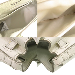 美品 メゾン マルジェラ 5AC 2WAY ハンドバッグ S56WD0072 ショルダーバッグ 2ポケット レザー ホワイト 0692【中古】Maison Margiela