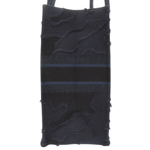 美品 クリスチャンディオール 2020年 リゾートコレクション ブックトート ラージ カモフラージュ キャンバス ネイビー トートバッグ 0707【中古】Christian Dior