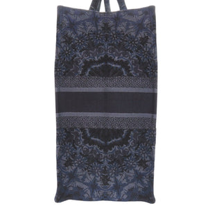 美品 クリスチャンディオール ブックトート ラージ キャンバス ネイビー トートバッグ 0708【中古】Christian Dior