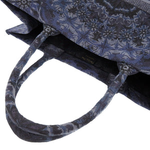 美品 クリスチャンディオール ブックトート ラージ キャンバス ネイビー トートバッグ 0708【中古】Christian Dior