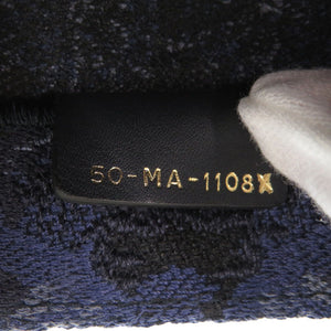 美品 クリスチャンディオール ブックトート ラージ キャンバス ネイビー トートバッグ 0708【中古】Christian Dior