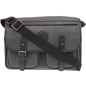 新品同様 ハンティングワールド レザー ブラック ショルダーバッグ 黒 0722【中古】HUNTING WORLD