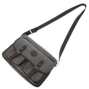 新品同様 ハンティングワールド レザー ブラック ショルダーバッグ 黒 0722【中古】HUNTING WORLD