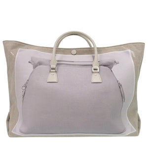 新品同様 メゾン マルジェラ トロンプルイユ 5AC プリントショッパーバッグ だまし絵 SB3WC0001 トートバッグ リネン レザー ベージュ 0729【中古】Maison Margiela