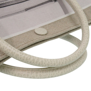 新品同様 メゾン マルジェラ トロンプルイユ 5AC プリントショッパーバッグ だまし絵 SB3WC0001 トートバッグ リネン レザー ベージュ 0729【中古】Maison Margiela