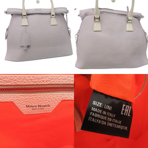 新品同様 メゾン マルジェラ トロンプルイユ 5AC プリントショッパーバッグ だまし絵 SB3WC0001 トートバッグ リネン レザー ベージュ 0729【中古】Maison Margiela