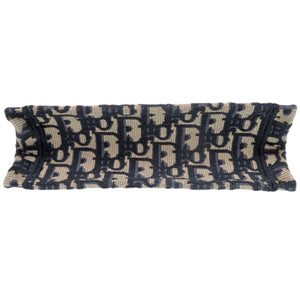 美品 クリスチャンディオール オブリーク ブックトート ミニキャンバス ネイビー 2way ハンドバッグ 0732【中古】Christian Dior