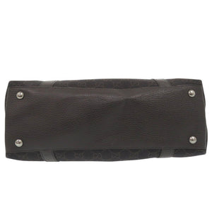 美品 グッチ GG ABBEY トートバッグ キャンバス レザー 268640 ダークブラウン 0767【中古】GUCCI