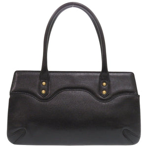 美品 グッチ ホースビット 114913 レザー ブラック トートバッグ 黒 0787【中古】GUCCI