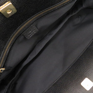 美品 グッチ ホースビット 114913 レザー ブラック トートバッグ 黒 0787【中古】GUCCI