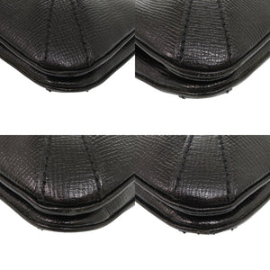 美品 グッチ ホースビット 114913 レザー ブラック トートバッグ 黒 0787【中古】GUCCI