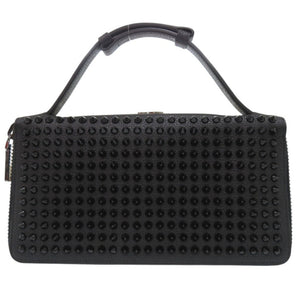 美品 クリスチャンルブタン Panettone パネトーネ XL 長財布 ラウンドファスナー スパイク セカンドバッグ トラベルケース カーフ ブラック 0825【中古】Christian Louboutin